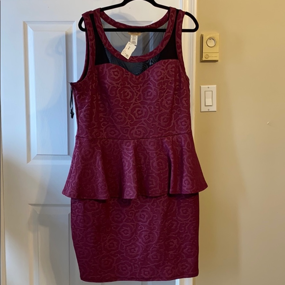 Foil Print Peplum